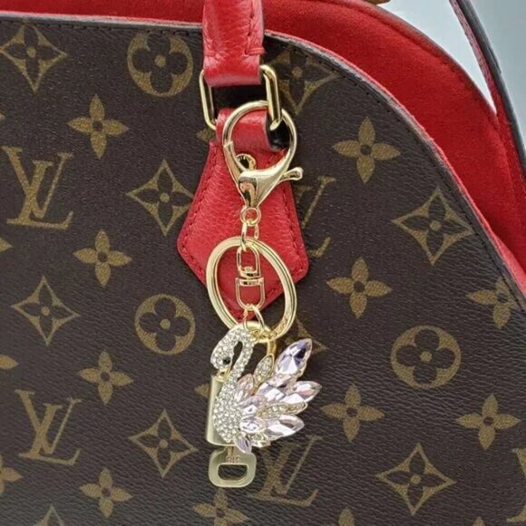 100% Auth Louis Vuitton Lock & Key with unbranded Bagcharm, Keycharm, Keychain - Picture 1 of 8